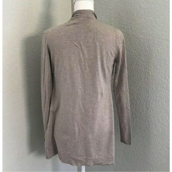 White House Black Market Beige Open Front Cardigan Size Small - Picture 2 of 9